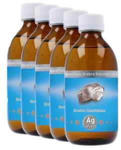 5 x Srebro koloidalne 25 ppm 300 ml
