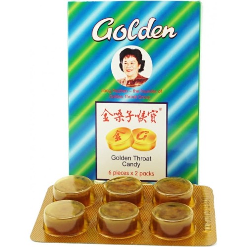 Złote Gardło” Golden Throat - pastylki na gardło, 12 szt.