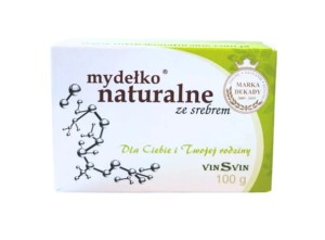 Mydło naturalne ze srebrem kostka, 100 g