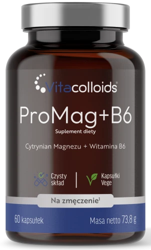 Suplement diety Vitacolloids ProMag+B6 — opakowanie