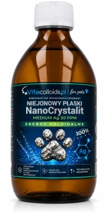 Niejonowy Płaski Nanocrystalit Medium Ag 30 ppm - srebro koloidalne 300 ml