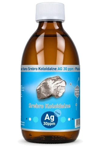 Classic Niejonowe Nano srebro koloidalne Ag 30 ppm 300 ml Vitacolloids