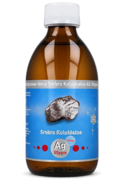 Strong Niejonowe Nano Srebro koloidalne Ag 50 ppm 300 ml Vitacolloids
